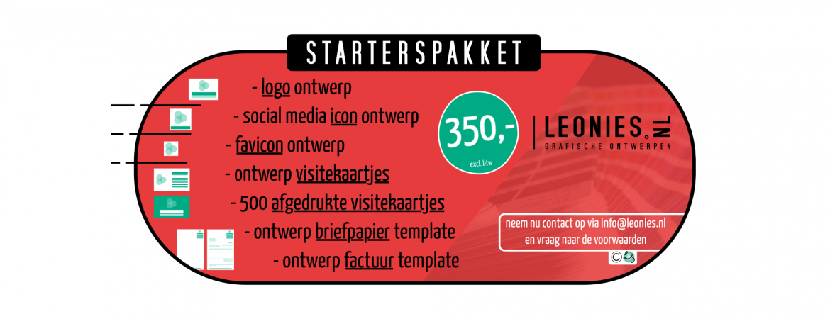 Leonies.nl starterspakket logo en huisstijl